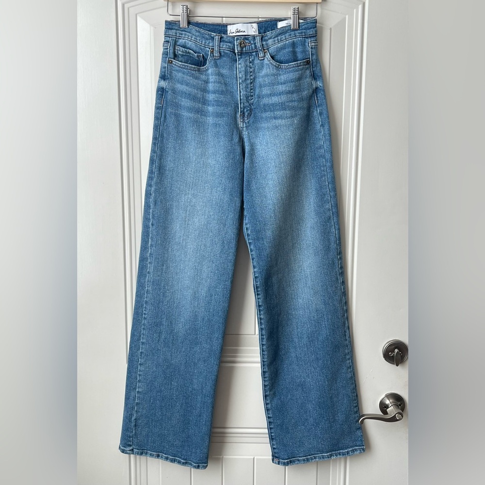 Sam Edelman Codie Wide Leg Jeans High Rise Size 27 Blue Denim - Picture 4 of 13
